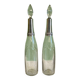 Beautiful pair of decanters from around 1910 in crystal and solid silver.