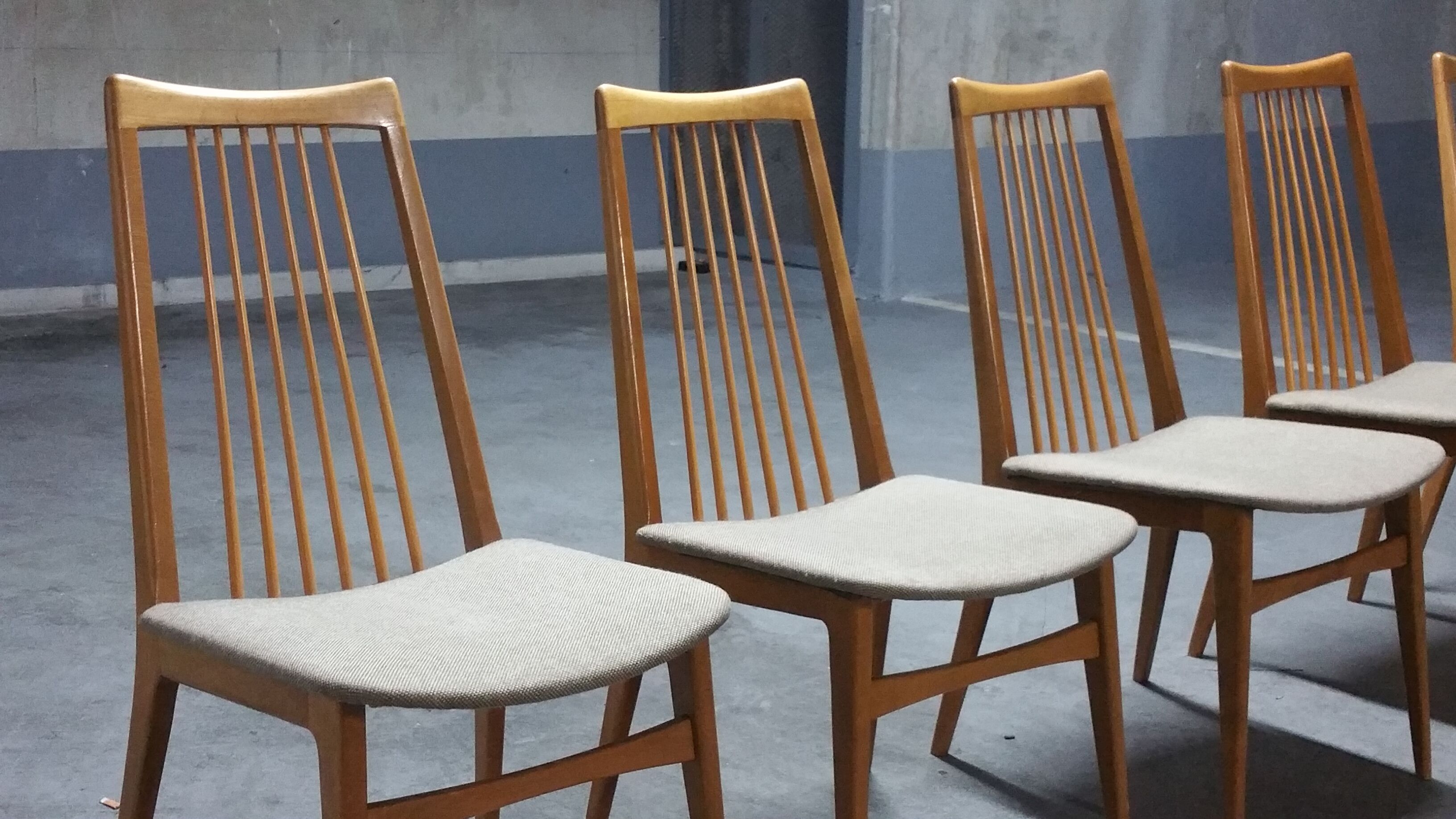 6 chairs Scandinavian years 50 60 Lubke
