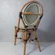 Chaise de bistrot médaillon en rotin et scoubidou