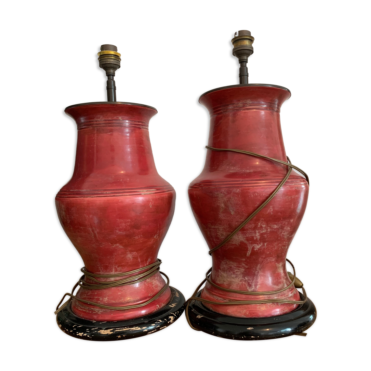 Lot lampes porcelaine