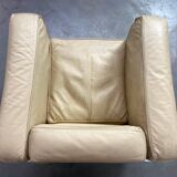 Fauteuils clubs en cuir blanc LC2 par Le Corbusier pour Cassina