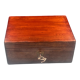 Wooden box with its key, vintage decoration