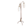 Lampadaire Lunel, 3 tulipes en verre blanc