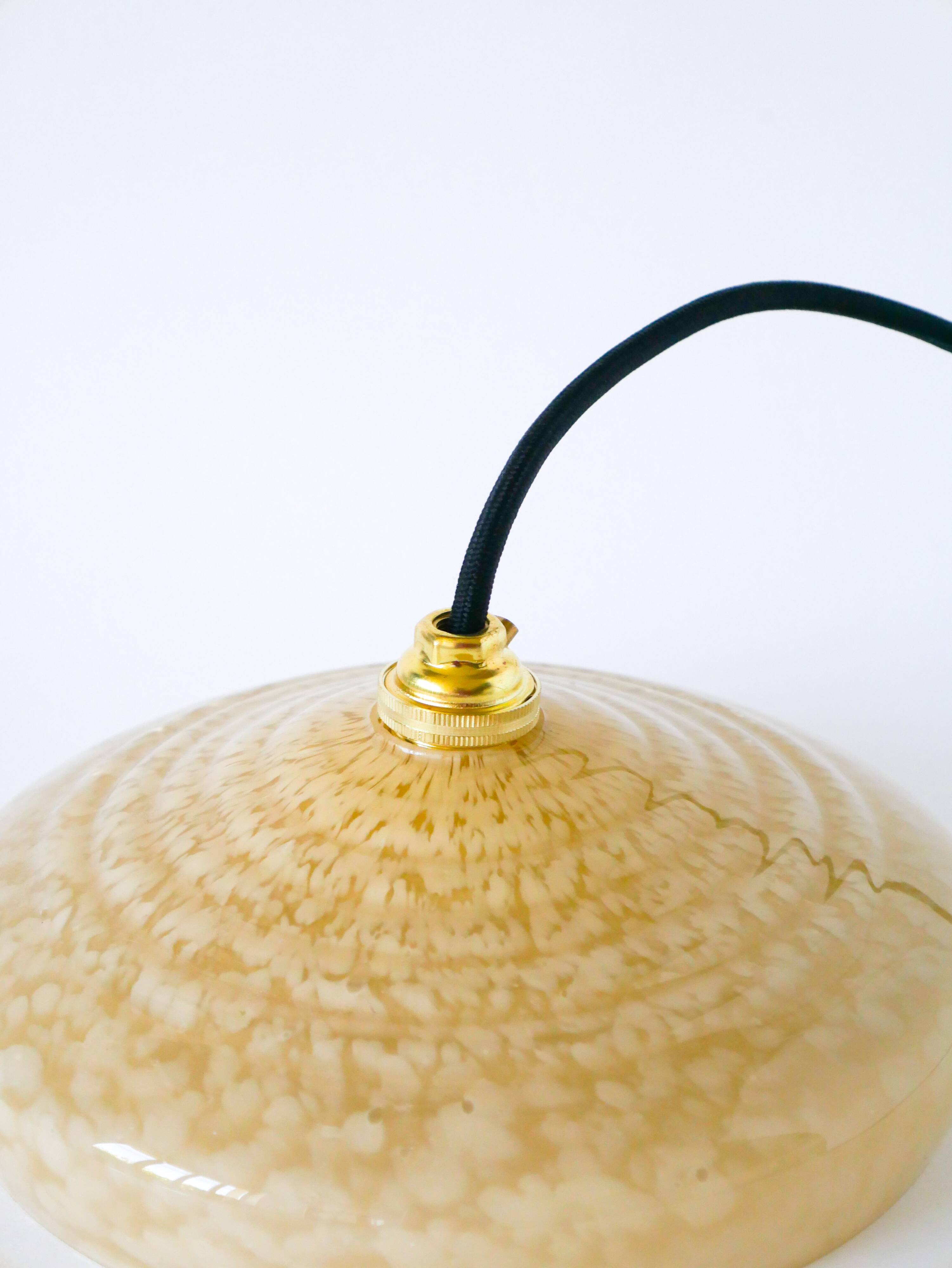 Clichy glass suspension, Dark Yellow, 1930 - 20 x 6.5 cm