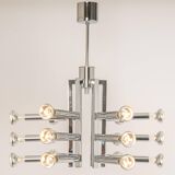 Large chrome Sputnik Atomium chandelier from the space age by Cosack, Germany, 1970s.