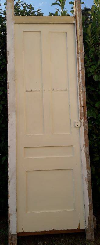 Haussmannian wardrobe door 82.5x261.5cm antique with frame