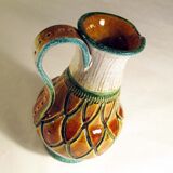 Colorful ceramic pitcher