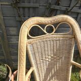 Rattan armchair duo
