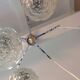Suspension cascade with five globes and chrome metal / vintag years 60-70