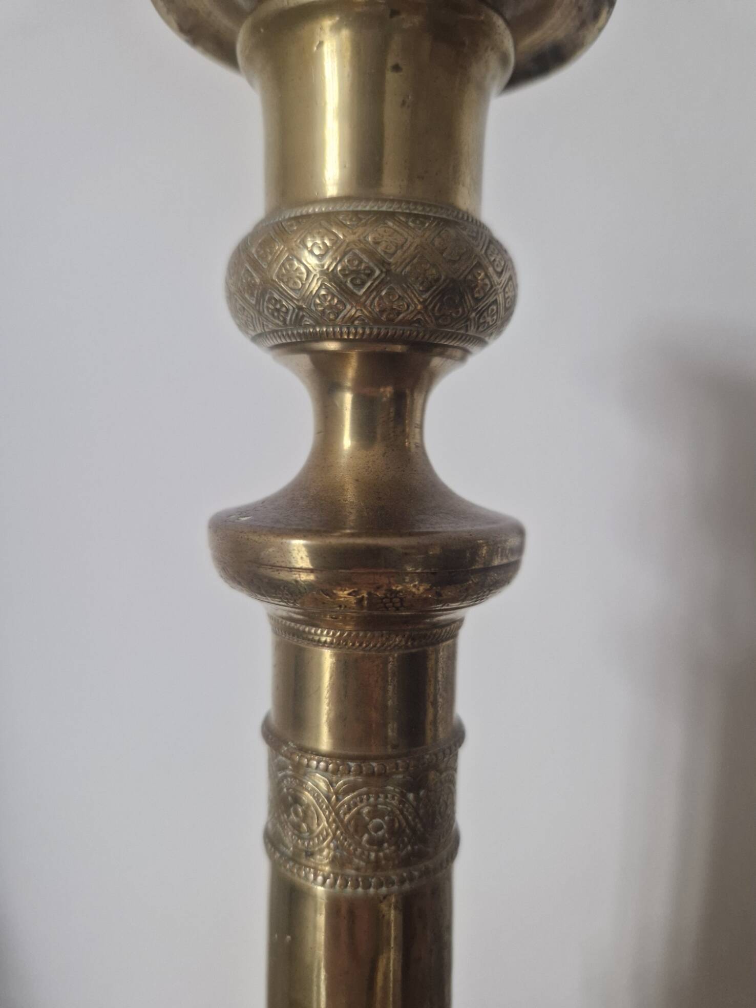 Pair of brass candlesticks