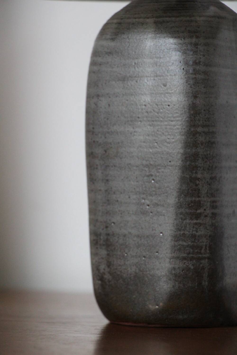 Enamelled stoneware ceramic lamp France 1970