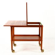 Tea cart with folding tray Poul Jeppesen Denmark circa 1965