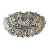 Vintage glass ashtray with scalloped edge D13 H3.5