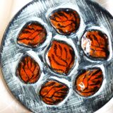 Hand-painted oyster plates - Plates from Pornic, France