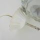 White metal floral pendant light. 1970s