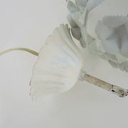 White metal floral pendant light. 1970s