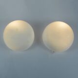 Pair of ceiling lamps type 16.s.002, polam-wilkasy, poland, 1970s.