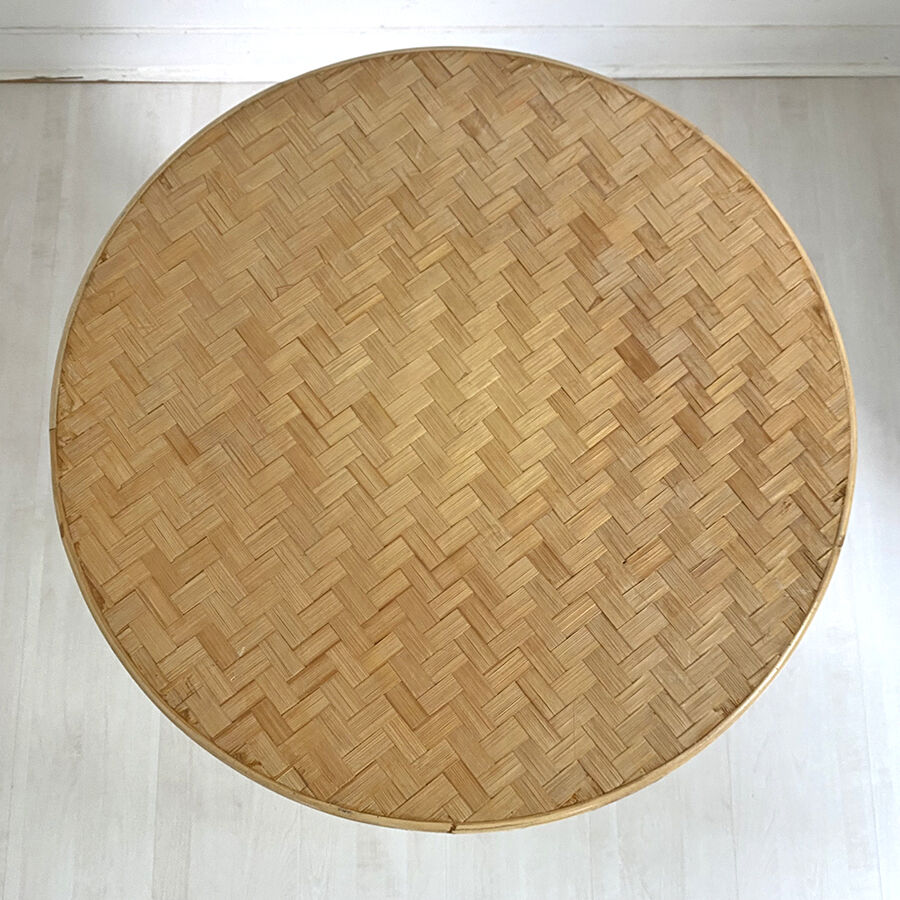 Side table in vintage rattan 60's