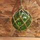 Old Glass Float Marine Ball With Vintage Net