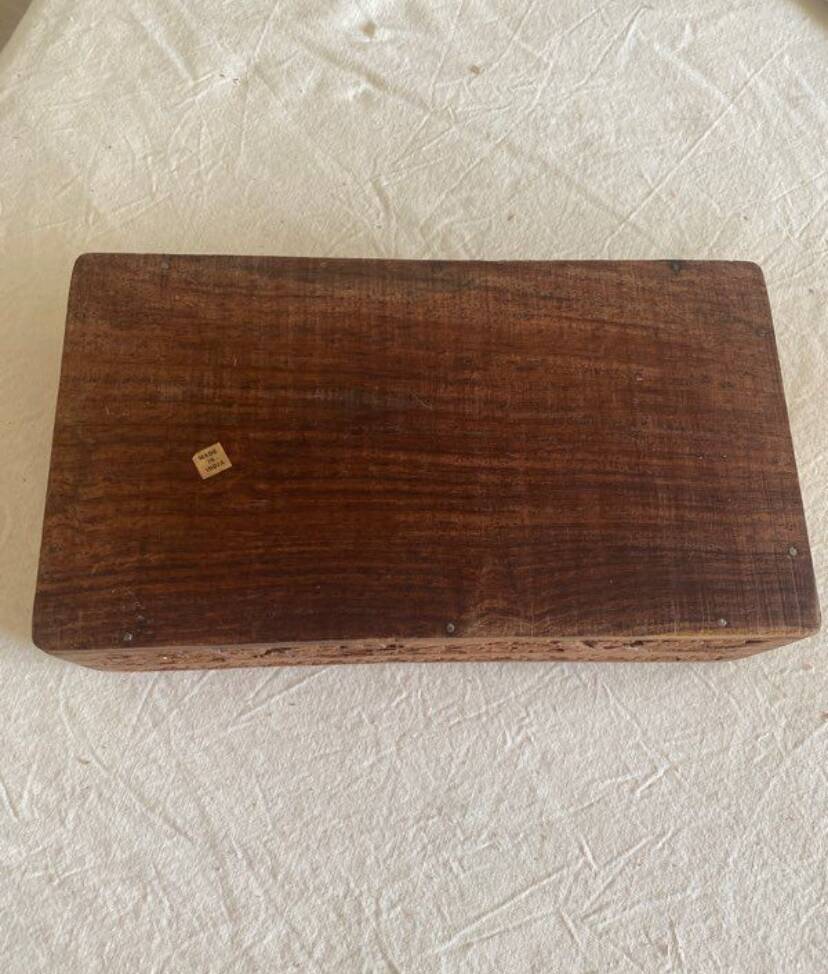 Indian carved wooden box