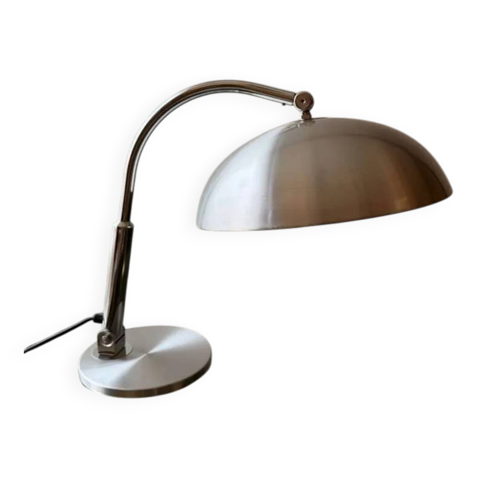 Hala desk lamp model 144 Busquet silver grey 1950s