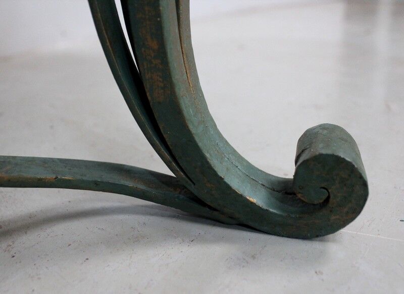Marble and Forged Iron Low Table - 1950