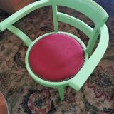 Set of 4 bridge art deco armchairs redesigned