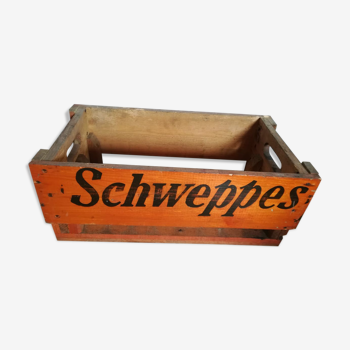 Caisse en bois Schweppes vintage