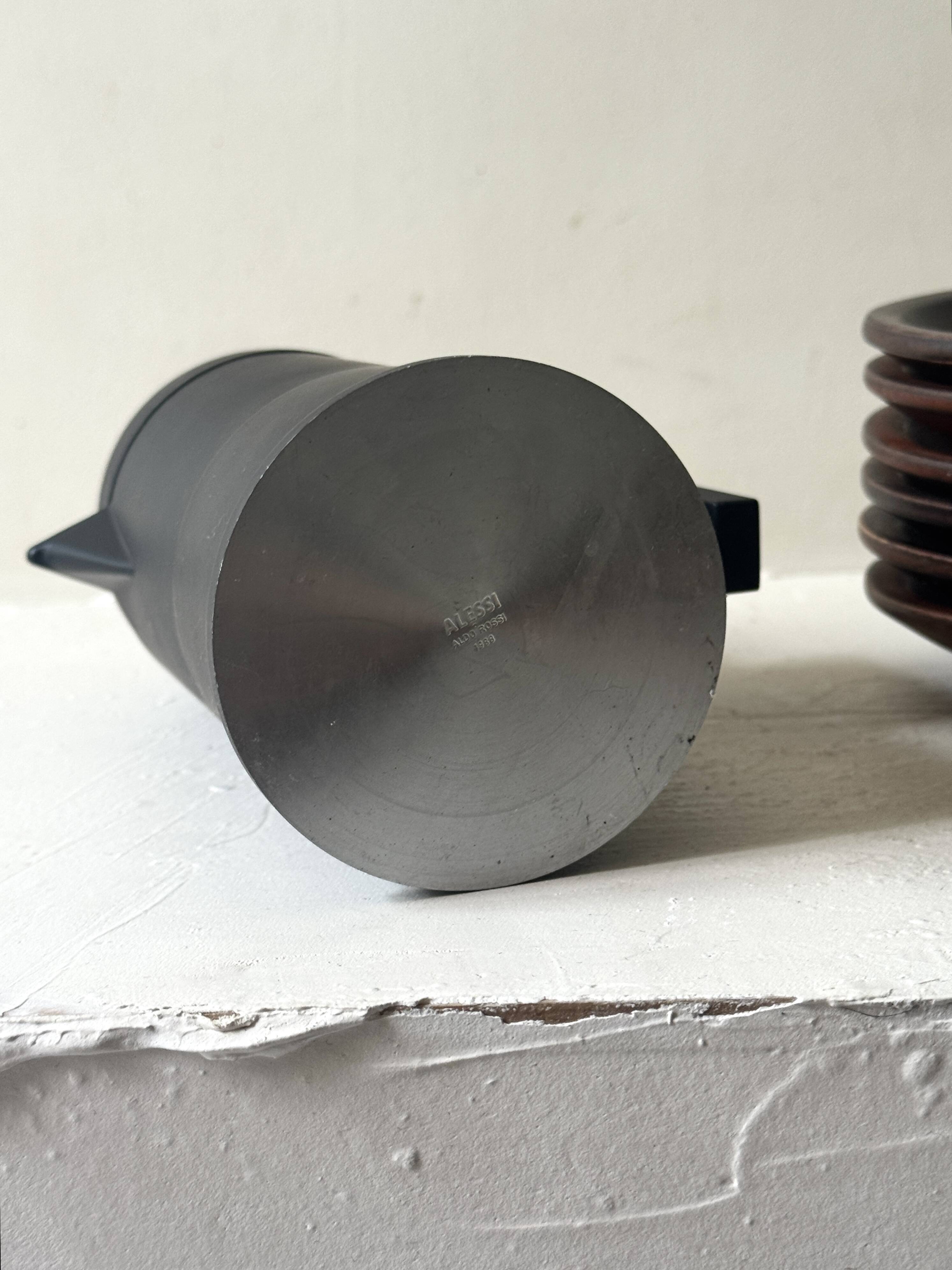 Black coffee maker design "La Cupola", Aldo Rossi for Alessi Italy 1988