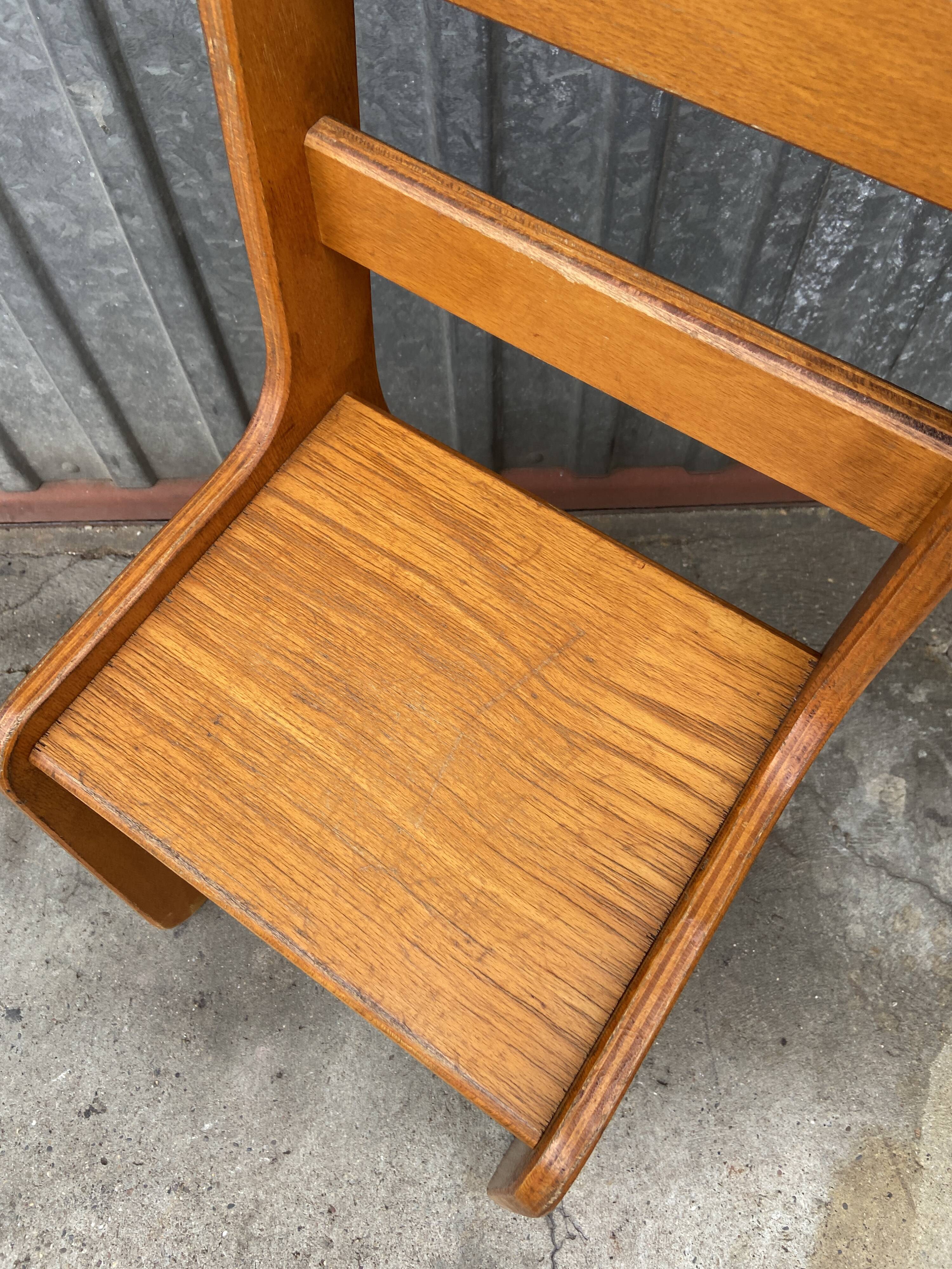 Small child school chair baby desk chair design 70s Montessori