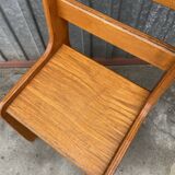 Small child school chair baby desk chair design 70s Montessori