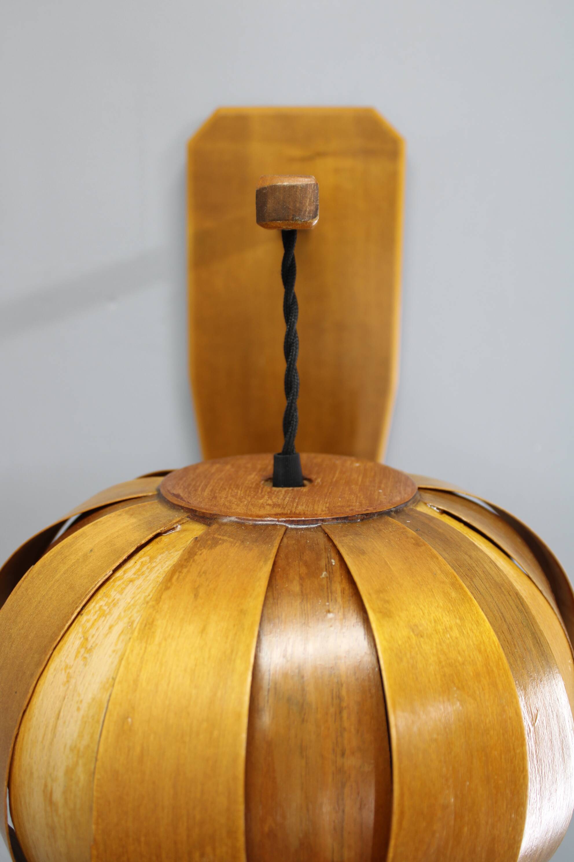 1960s Wooden Wall Lamp, Czechoslovakia