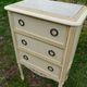 Antique Louis XVI style chest of drawers with marble top