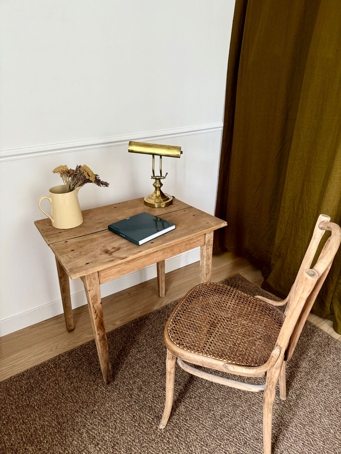 Renovated wooden side table or small desk