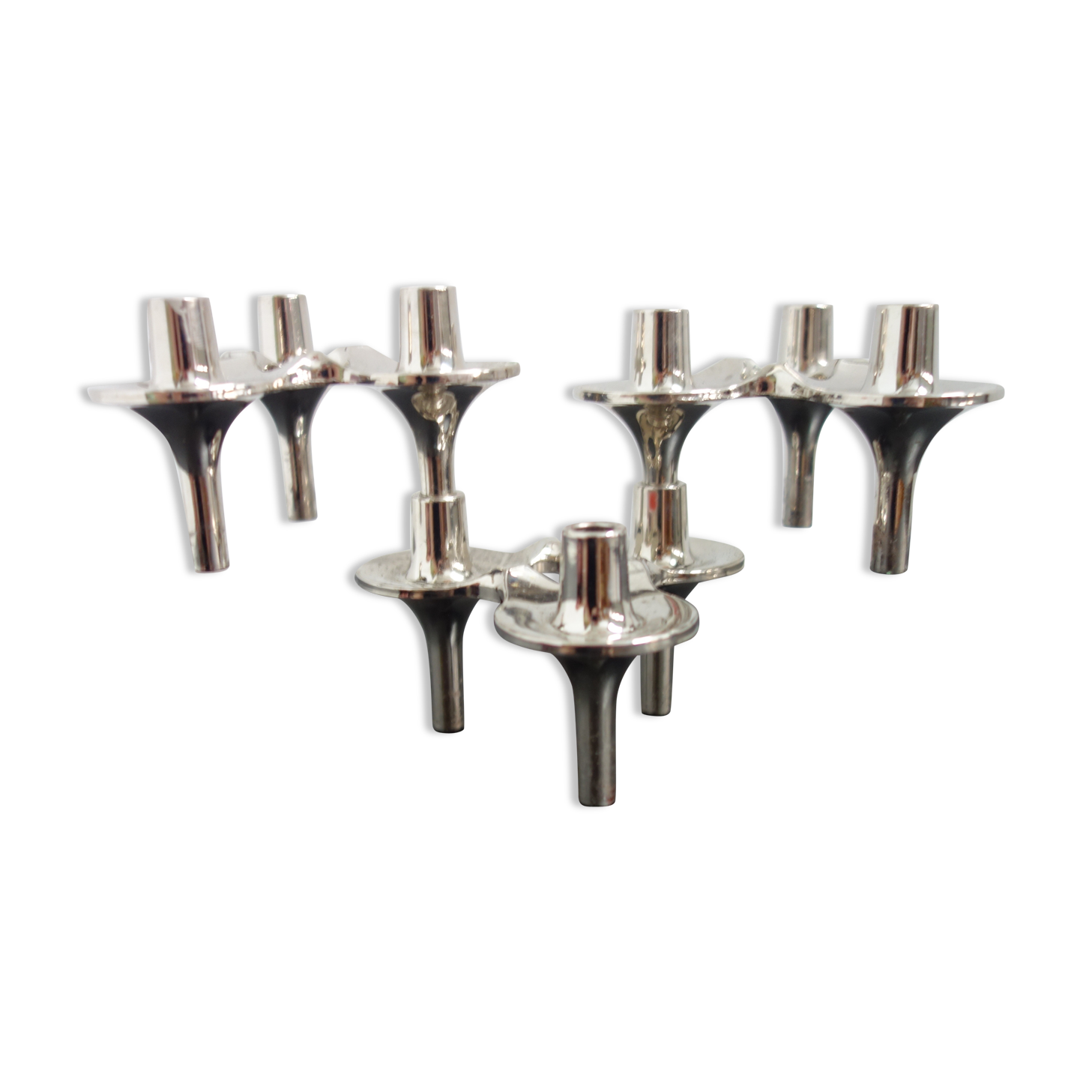 Set of 3 candlesticks Nagel in their original box model Orion