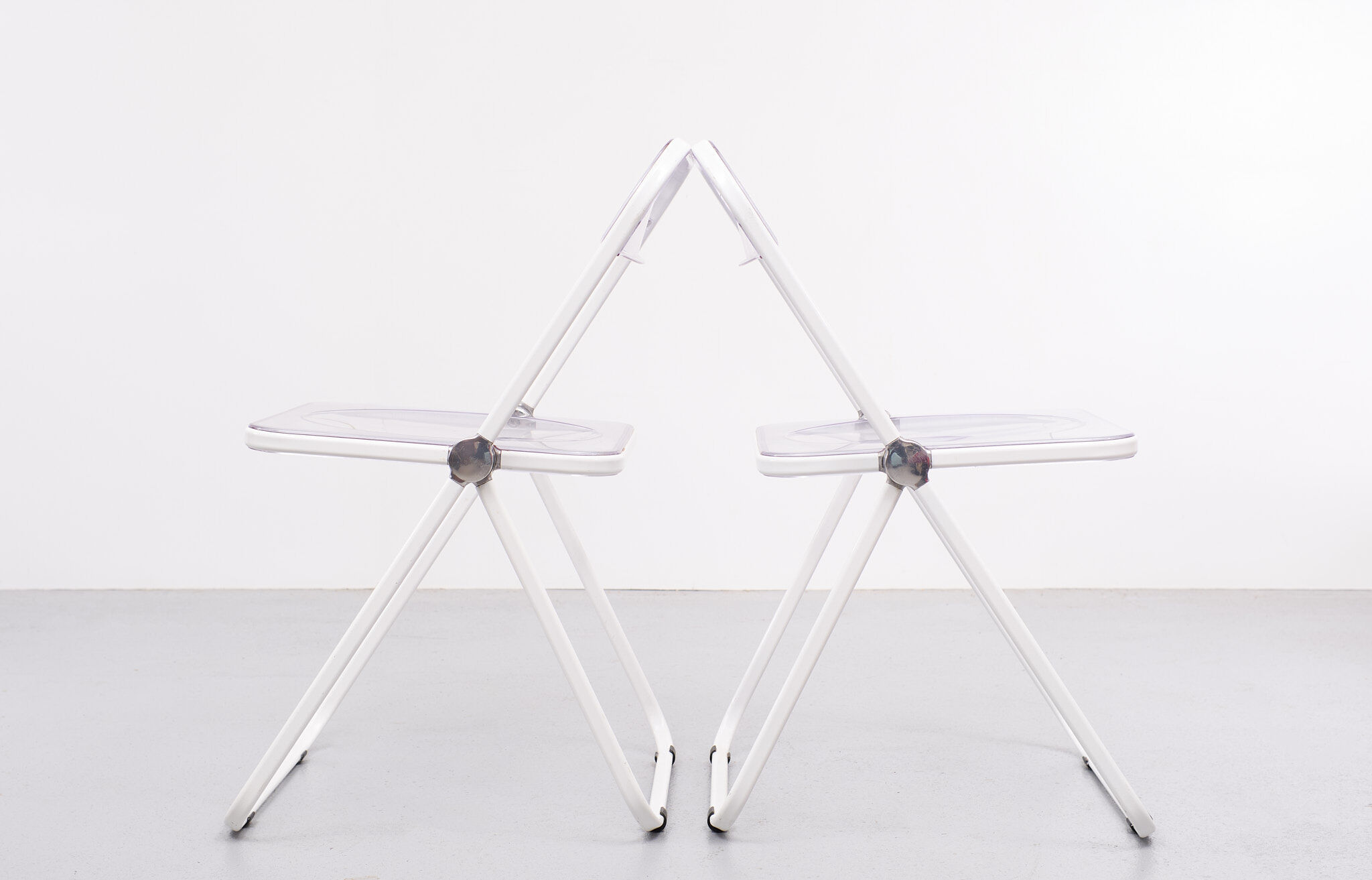 Plia folding chairs by  Giancarle Piretti for Castelli, 1970s, Italy