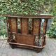 Rattan bar and vintage stools