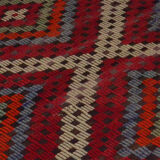 Anatolian handmade kilim rug 252 cm x 172 cm