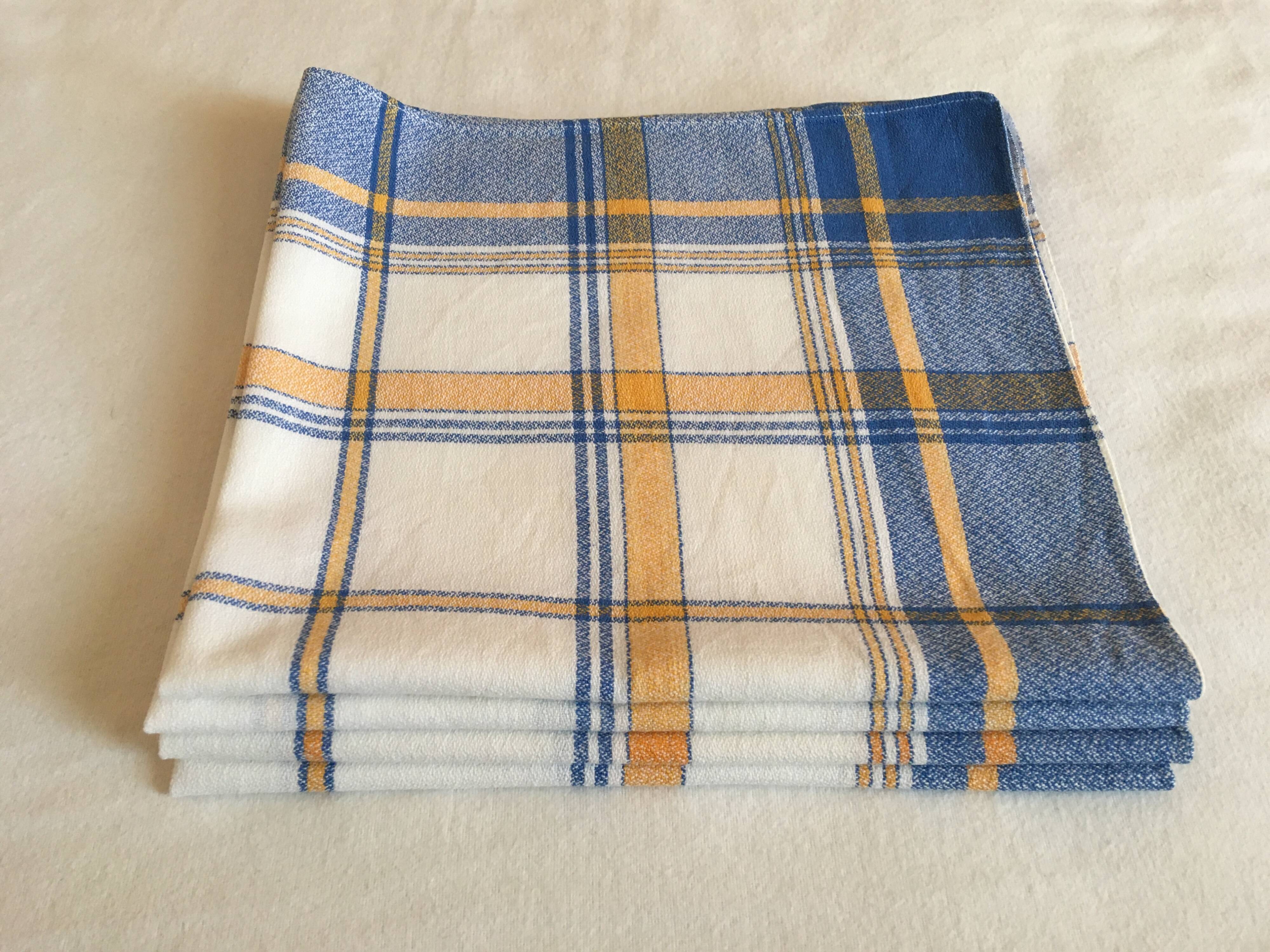 4 blue bistro napkins 50 x 47