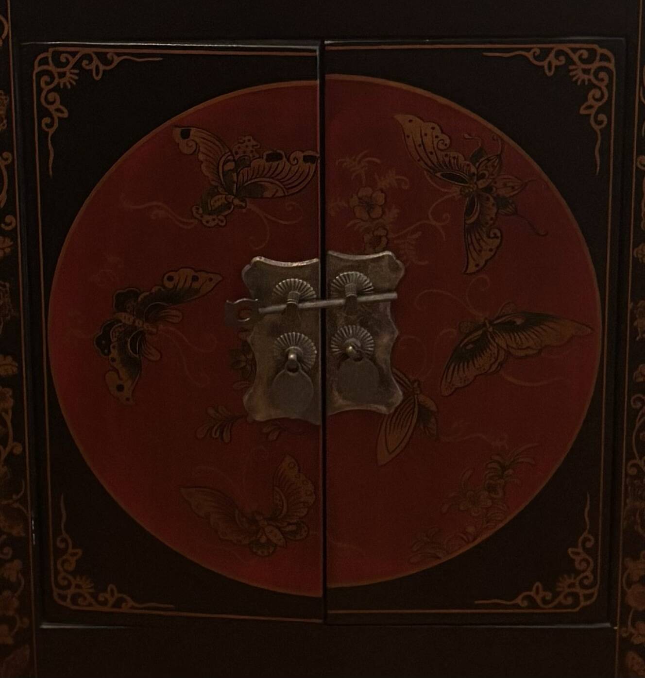 Pair of modern bedside tables in pure traditional Chinese style.