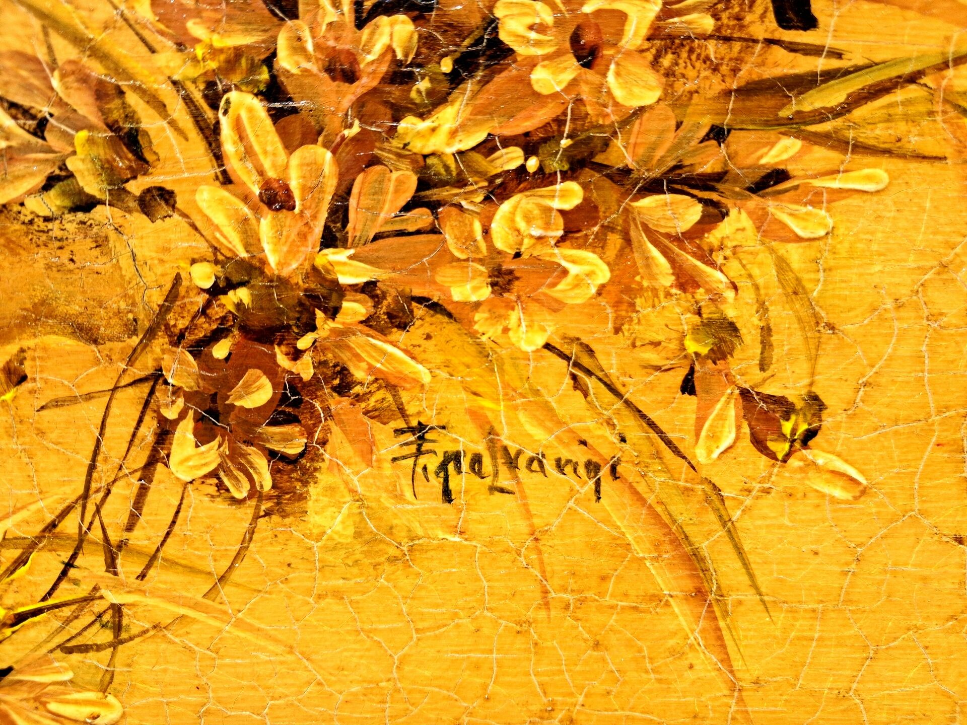 Vintage Venetian fresco, headboard, baroque art