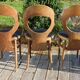 6 BAUMANN seagull chairs dark beech black skai