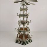19th century handmade Christmas pyramid – rare and beautiful German folk art piece