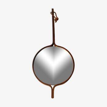 Teak mirror by Bech & Starup for Den Permanent Copenhagen, 1960.