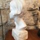 Statue ou buste en plâtre de jeune fille femme