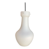 Vintage opaline glass pendant lamp 60s, Italian design