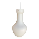 Vintage opaline glass pendant lamp 60s, Italian design