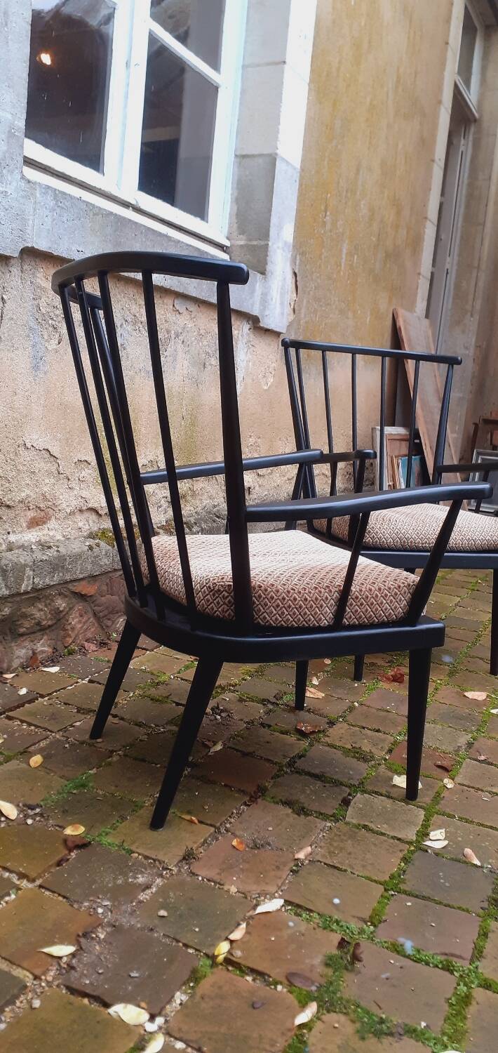 Pair of Baumann armchairs, 1960s
