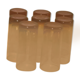 Lot of 8 amber glasses