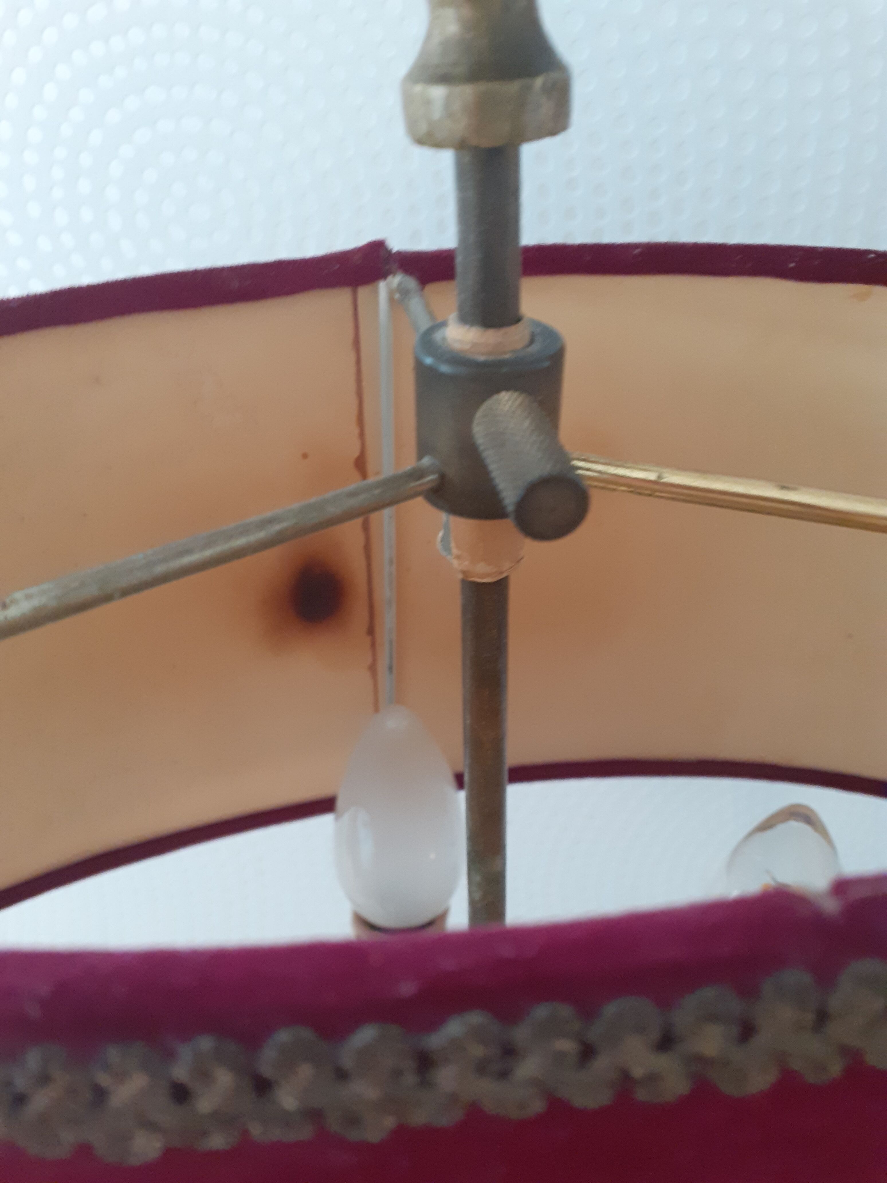 Empire style hot water bottle lamp 4 burners